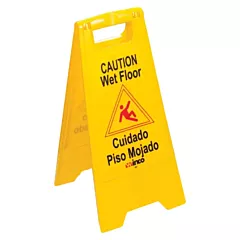 Winco Fold Out Wet Floor Caution Sign, Yellow(WCS-25)