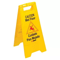 Winco Fold Out Wet Floor Caution Sign, Yellow(WCS-25)