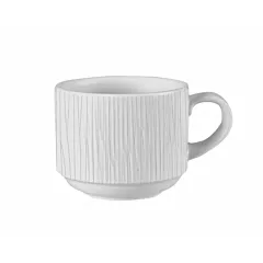 Churchill Bamboo 8 Oz Stacking Cup, White 12/Case(WHBALSC8)