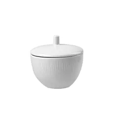 Churchill Bamboo 8 Oz Open Sugar Bowl, White 12 /Case - WHBALSGR1