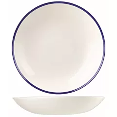 Churchill Retro Blue 40 Oz Coupe Bowl, White 12/Case(WHBBEVB9)