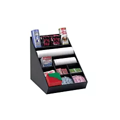 Dispense-Rite Lid, Straw & Condiment Organizer, Black, 16.5