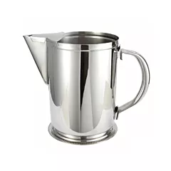Winco 64 Oz Water Pitcher with Ice Guard, Stainless Steel(WPG-64)