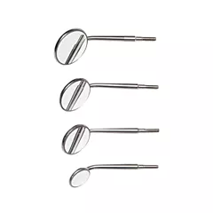 Zirc Crystal HD Stainless Steel Mouth Mirror Screw-On Head (Cone Socket) 12/Pack