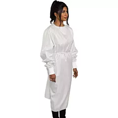 Microfiber Level 3 Isolation Gown, Wraparound, White – 60/Case