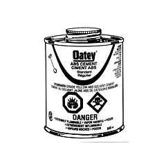 Oatey Ciment Standard pour ABS, 946 ml, Canette à dessus brosse, Jaune (31543)
