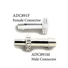 ADC Metal Luer Connector Set for BP Tubes, 1 Male & 1 Female (VMADC891)