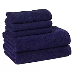 Adonis Premium Navy Bath Towels - Commercial Standard Size, Full Terry, 100% Ring Spun Cotton