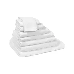 Adonis Premium White Bath Towels - Commercial Standard Size, Full Terry, 100% Ring Spun Cotton