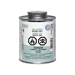 Oatey PVC Cement, 0.250 lbs, Brush-Top Can, Grey (31505)