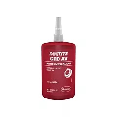 Loctite Letter Grade AV Threadlocker, 250 ml, Bottle, High, 10 min., 72 hrs. (228208)