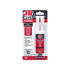 J-B Weld ClearWeld Adhesive, 25 ml, Syringe, Clear, 5 min., 1 hrs. (50112CAN)