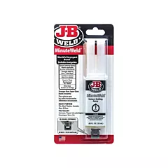 J-B Weld MinuteWeld Adhesive, 25 ml, Syringe, Clear, 1 min., 1 hrs. (50101CAN)