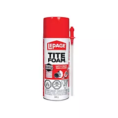 Lepage Titefoam Gaps & Cracks Insulating Foam Sealant, 340 g, White, Aerosol Can (2838724)