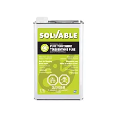 Solvable Térébenthine pure de calibre professionnel, Bidon rectangulaire, 3,78 L (53-304)