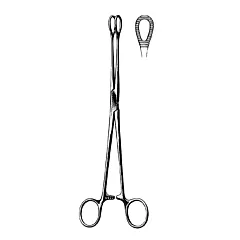 Foerster Sponge Forceps, Straight, Serrated, 10
