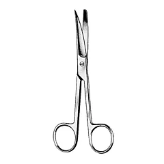 O.R. Scissors, Curved, Sharp/Blunt, 5 1/2