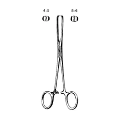 Allis Tissue Forceps, 6 inch (15.2 cm), 4 x 5 teeth Floor Quality instrument - AMG (VMAMG572230-FL)