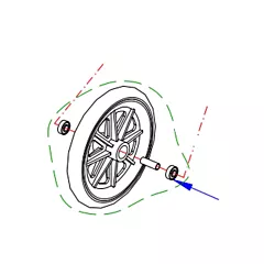 AMG 6001Z Wheel Bearing for Airgo Ultra Transport Chair 700844 (VMAMG-A07-301)
