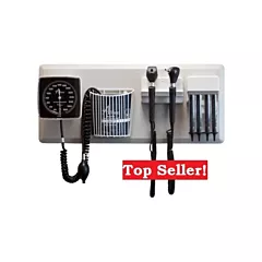 Amico Diagnostic Wall Unit with BP, Halogen Fiber Optic Otoscope, Halogen Coaxial Ophthalmoscope, Specula Dispenser and Wall Board (VMAMICO-77792-M)