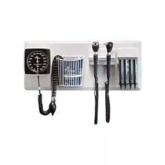 Amico Diagnostic Wall Unit with BP, LED Fiber Optic Otoscope, LED Coaxial Opthalmoscope, Specula Dispenser and Wall Board (VMAMICO-DS-LED-DAX)