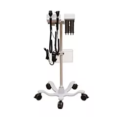 Amico Mobile Diagnostic Station with Coaxial Ophthalmoscope, Fiber Optic Otoscope and Specula Dispenser. Comes with large basket with cord wrap and 10ft power cord. (VMAMICO-R1CHFHDXX)