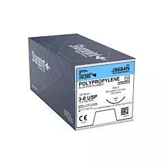 Sharpoint Suture Polypropylene Blue Monofilament 3-0 J8684N, 18