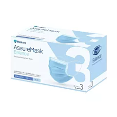 Medicom AssureMask Balance Earloop Face Masks Level 3, Blue, 50/box