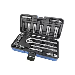 JET Jeu de clé à douille SAE à 12 pans, 3/8