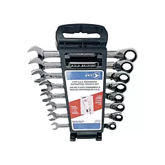 JET Long SAE Reversible Ratcheting Wrench Set, 8 No. of Pieces, Imperial, Combination (700321)