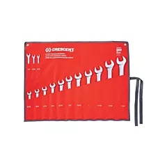 Crescent 12-Point SAE Combination Wrench Set with Tool Roll, 14 No. of Pieces, Imperial, Combination (CCWS4-05)