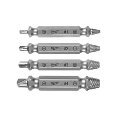 Milwaukee Jeu d'extracteurs à vis, Acier rapide, 4 Nbre de morceaux (49-57-9001)
