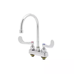 T&S Deck Mount Workboard Faucet w/ Swivel Gooseneck and Wris