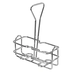 Winco Cruet Rack for 6 Oz Oil / Vinegar Bottles, Chrome Plated(WH-3)