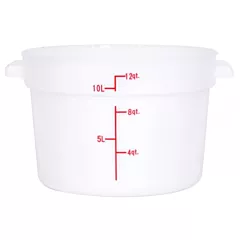 Nella 12 Qt Round Food Storage Container, White
