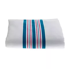 Couverture de réception pour bébé 100 % flanelle de coton légère à rayures roses et bleues - 12 $/paquet