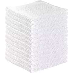 Vista 100% Cotton Ribbed Terry Bar Mop 16x19 White - 12/Pack