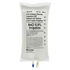 Solution saline de chlorure de sodium Baxter NaCl 0,9 % 3 000 ml, sachet VIAFLEX