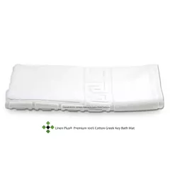 Merit Collection 100% Combed Cotton Greek Key Luxury Bath Mat - 20