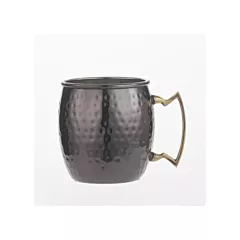 American Metalcraft Moscow Mule Mug, Hammered Black Brass, 1