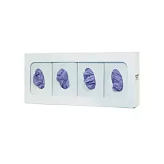 Glove Box Dispenser, White Powder Coated Steel, Quad (VMBOW-GB-059)