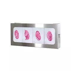 Bowman® Glove Box Dispenser, Stainless Steel, Quad
