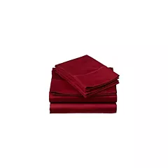 Endurance™ Canada T180 Fitted Sheets 55/45 Cotton/ Polyester Burgundy