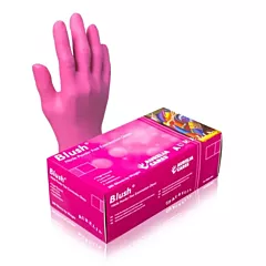 Gants Aurelia BLUSH en nitrile rose non poudrés (200/boîte)