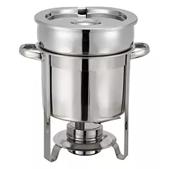 Winco 7 Qt Round Chafing Dish, Stainless Steel