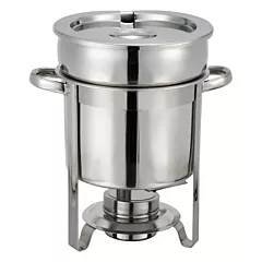 Winco 7 Qt Round Chafing Dish, Stainless Steel