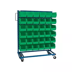 Kleton Single-Sided Mobile Bin Rack