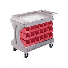 Akro-Mils Pro Cart With Blue Bins, 45-5/18