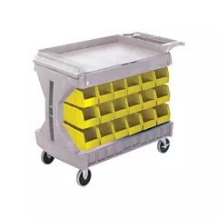 Akro-Mils Pro Cart With Yellow Bins, 45-5/18