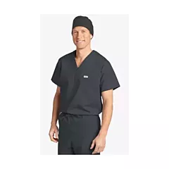 606T MOBB Unisex V-Neck Scrub Top (Men's View)-S-Charcoal